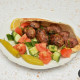 Mix Pork Sheftalies in Cypriot Pitta Bread